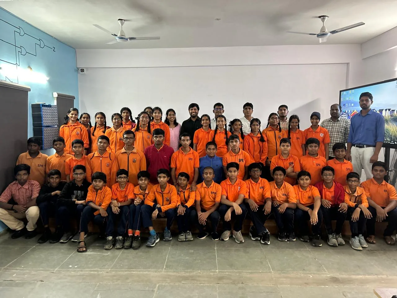 Students of SPR School of Excellence, Kamareddy.