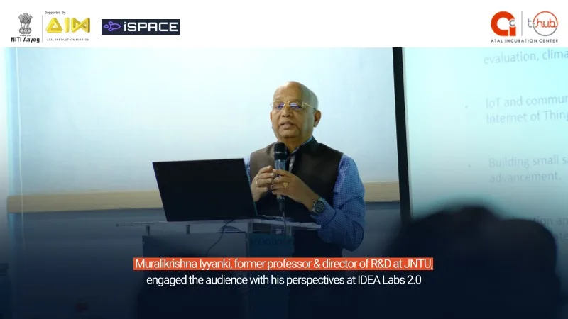 Prof. Muralikrishna Iyyanki addressing the forum.
